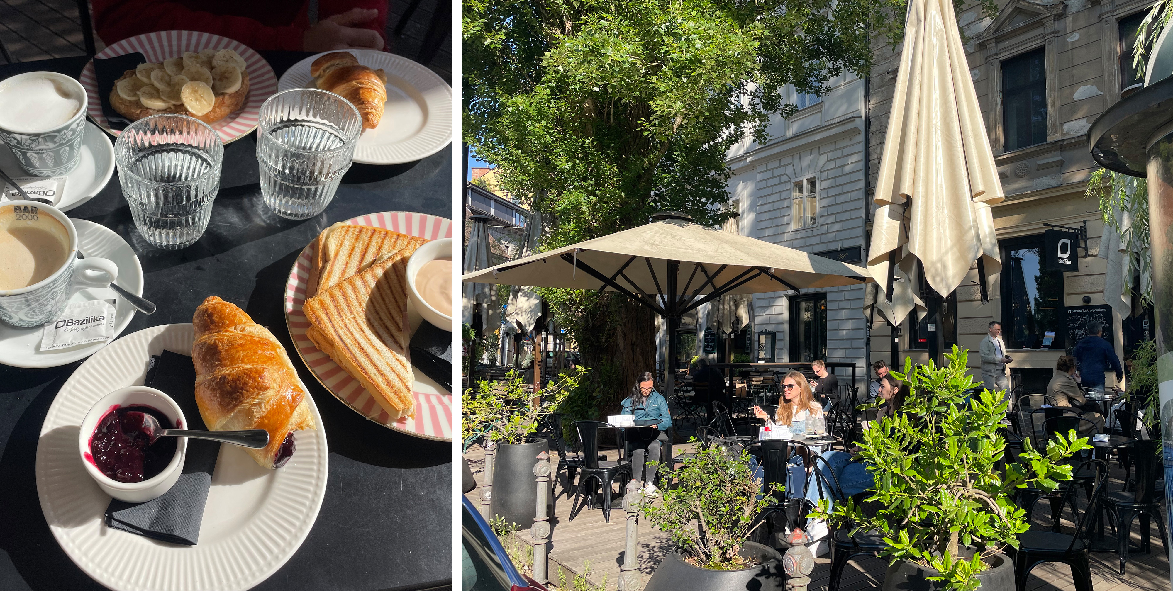 Gemütlich Frühstücken im Bazilika Križanke