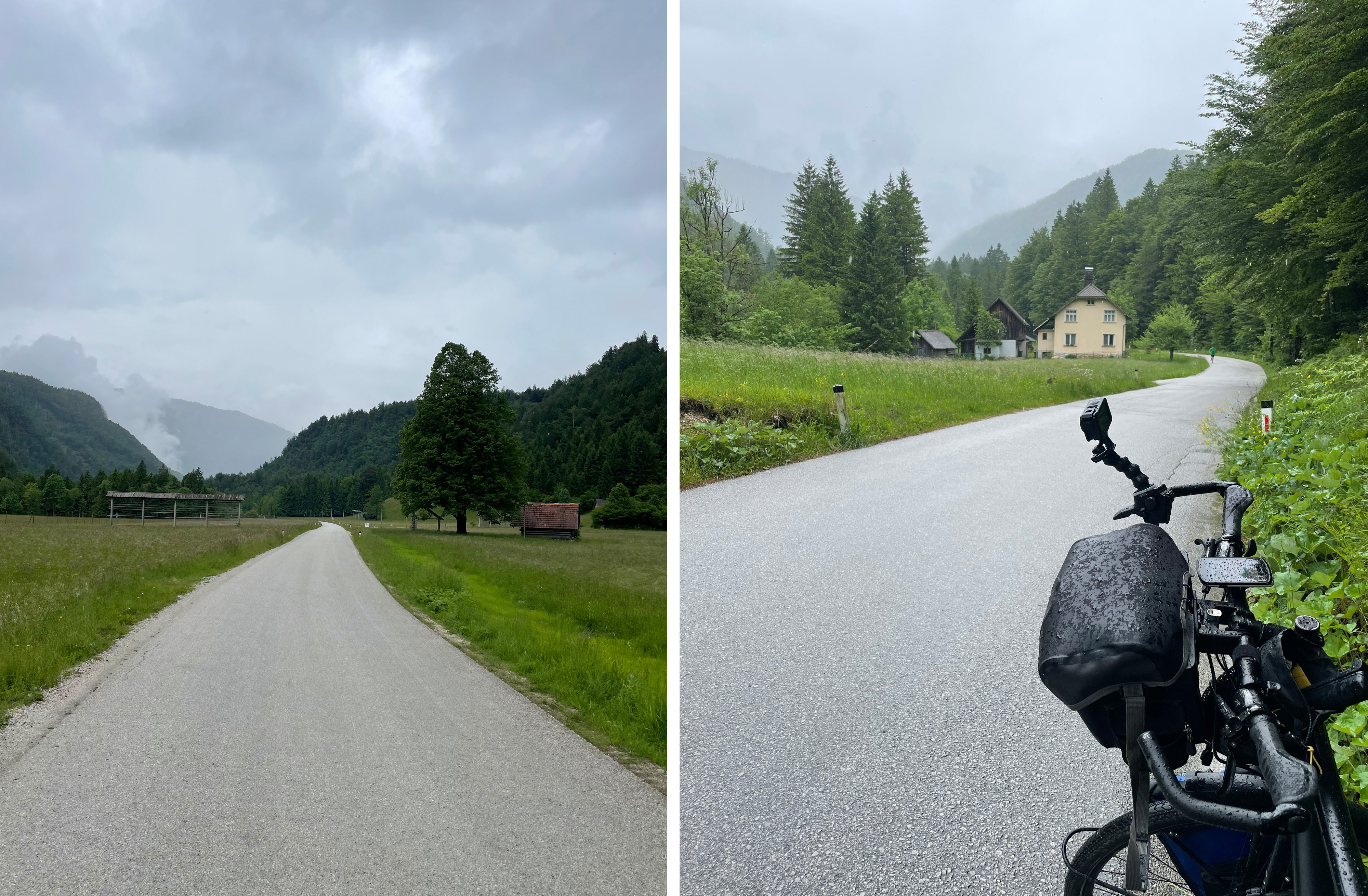 Am Eingang des Radovna Tales hat uns der Regen wieder