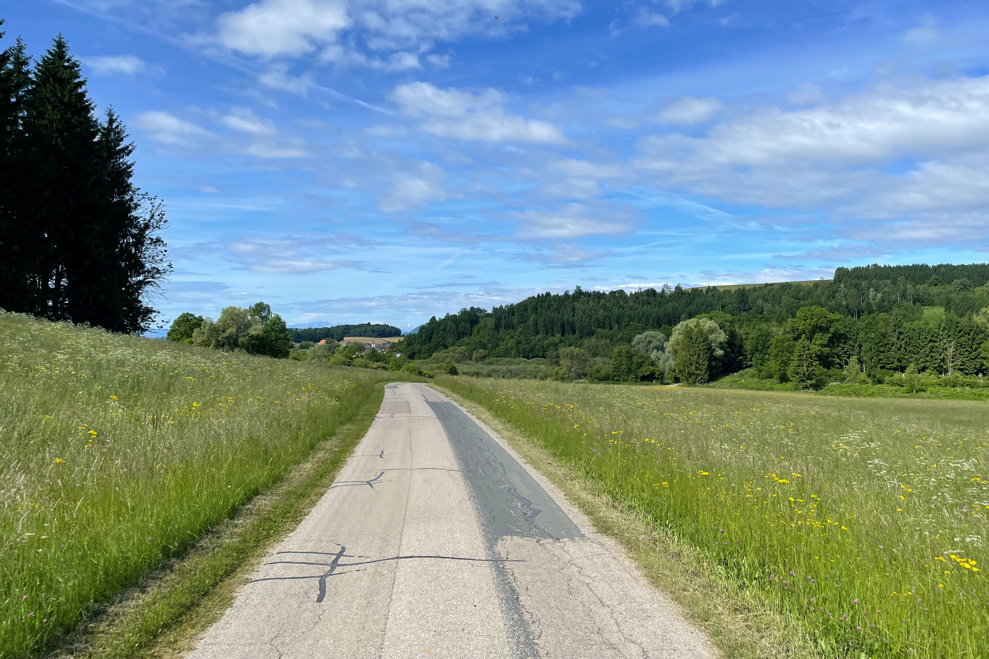 Tolle Landschaft gleich nach dem Start